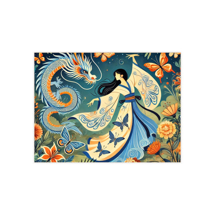 Fairy Waltz in the Butterfly Garden Ceramic Tile