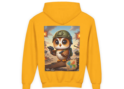 Owl on the Front Lines Youth Heavy Blend Hooded Sweatshirt