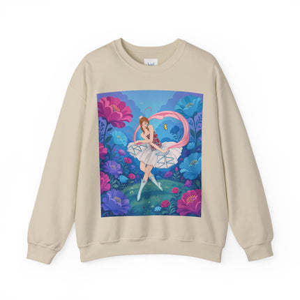 🦋🌸 The Butterfly Garden Ballet Crewneck Sweatshirt – Art Deco Floral Whimsy