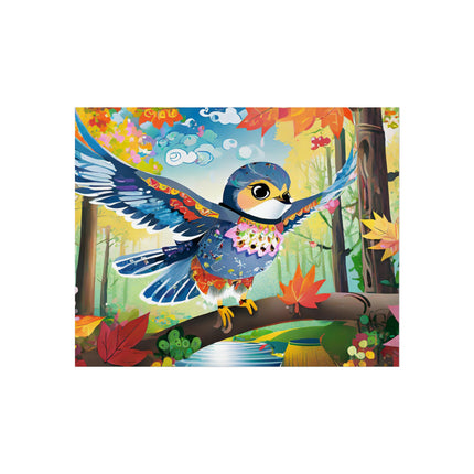 Baby Hawk Plays in Forest Fine Art Posters