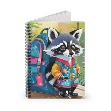 Baby Racoon Spiral Notebook - Ruled Line