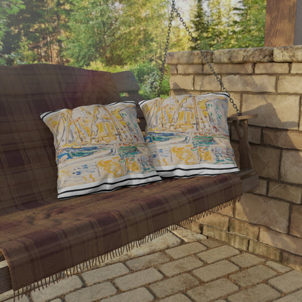 Saint-Tropez by Paul Signac Outdoor Pillows
