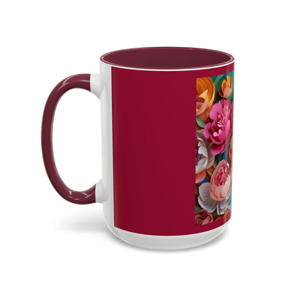 Peonies in Full Bloom Colorful Mugs (11oz, 15oz)