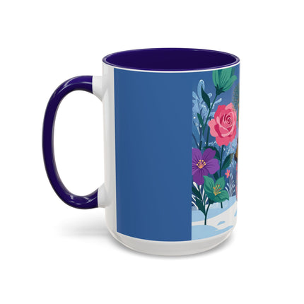 🌹❄️ The Holly Rose Of Winter Colorful Mug – Art Deco Christmas Garden