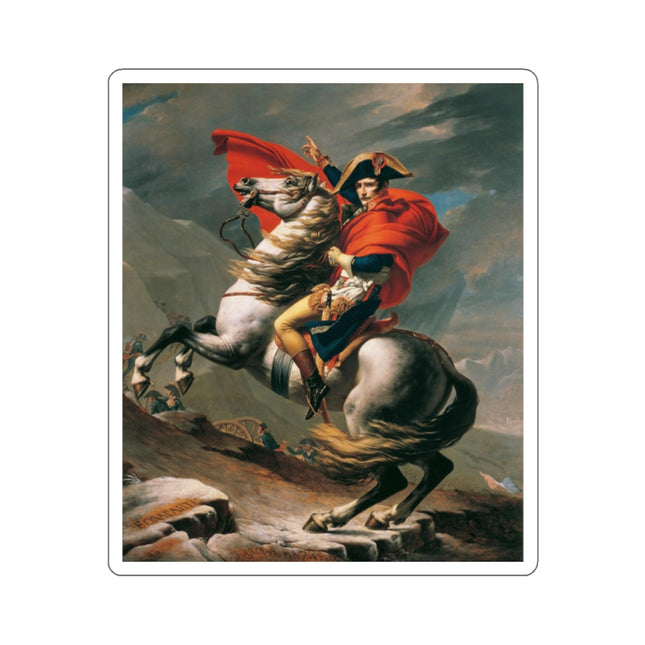 Napoleon Crossing the Alps by Jacques-Louis David Kiss-Cut Stickers (4 Sizes)