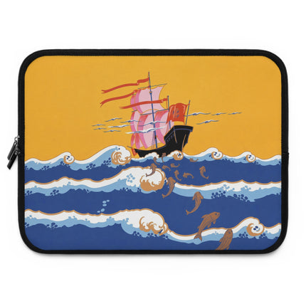 Golden Seas and Whimsical Dreams Laptop Sleeve