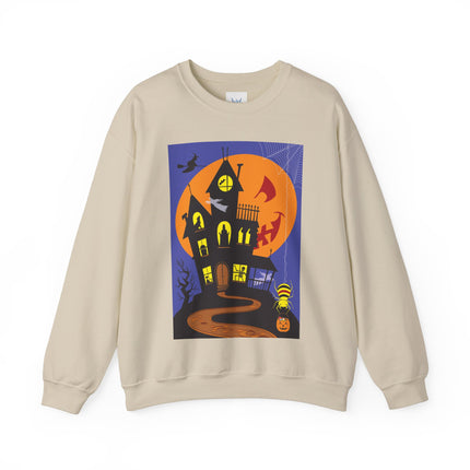 Halloween Night at the Haunted House Unisex Heavy Blend™ Crewneck Sweatshirt