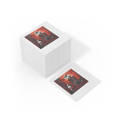 Halloween Night Scene White Coined Napkins