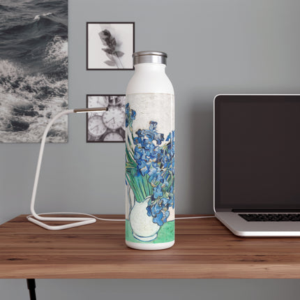 Irises by Vincent Van Gogh Slim Water Bottle