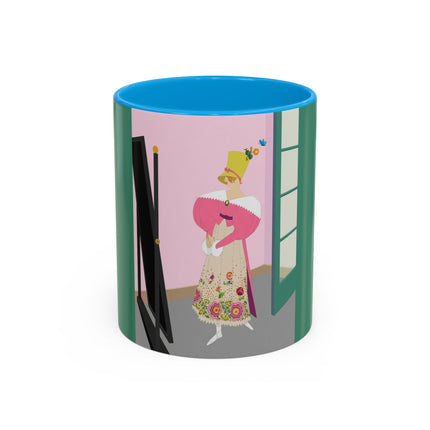 The Yellow Hat Colorful Mugs – 1920s Vogue Whimsy & Playful Elegance