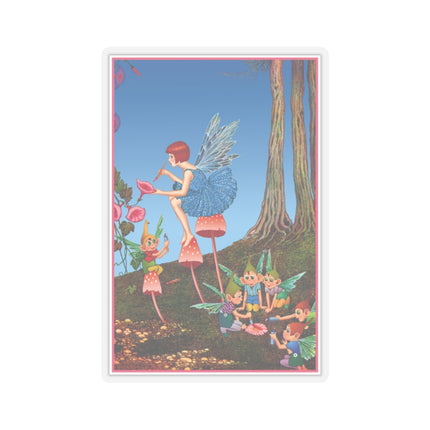 Periwinkle Painting the Petals Ida Outhwaite Kiss-Cut Stickers (4 Sizes)