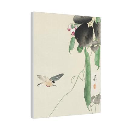 Bird at Flowering Bean Plant by Ohara Koson – Art of Nature