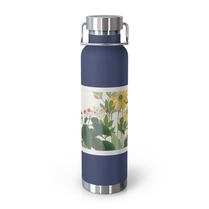 Clerodendrum & Rudbeckia by Tanigami Kônan Copper Vacuum Insulated Bottle, 22oz