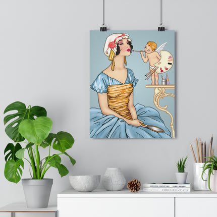 The Enchanting Painter: A Fairy's Artistic Touch Giclée Art Print