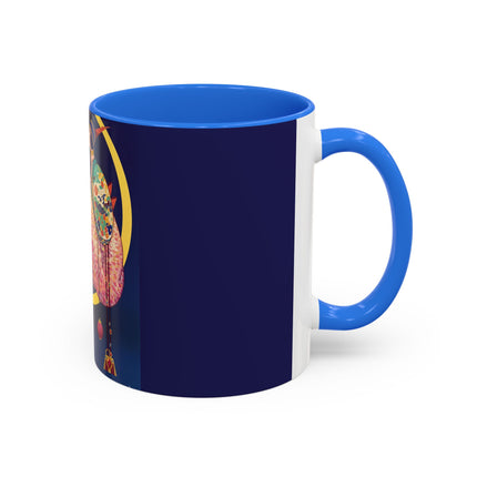 Moonlit Reflections Colorful Mug (11oz, 15oz) – Celestial Elegance, Art Deco Beauty & Dreamy Style