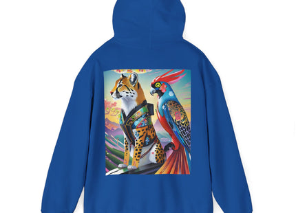 Cheetah and Parrot Cybernetic Duet – Heavy Blend™ Hooded Sweatshirt