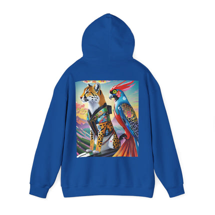 Cheetah and Parrot Cybernetic Duet – Heavy Blend™ Hooded Sweatshirt
