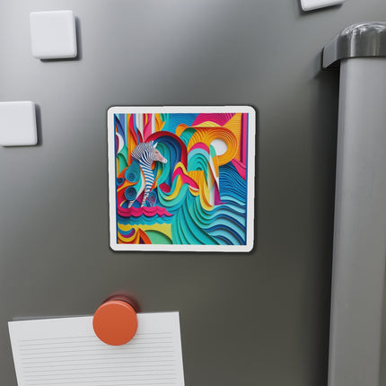 Surfing Zebra Die-Cut Magnets (5 Sizes)