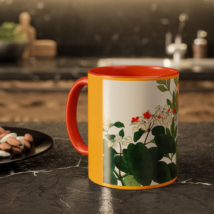 Clerodendrum & Rudbeckia Flower by Tanigami Kônan Colorful Mugs (11oz, 15oz)