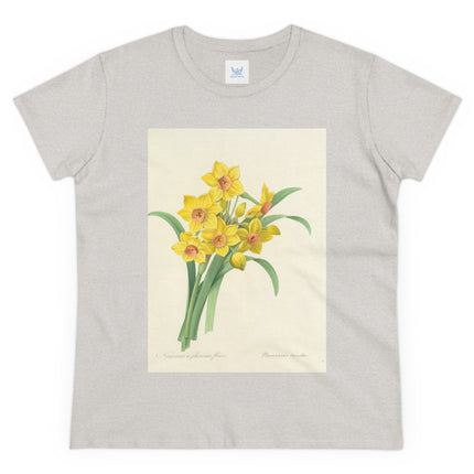 Choix des plus belles fleurs, Plate 052 by Pierre Joseph Redouté  Women's Midweight Cotton Tee