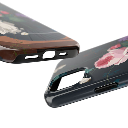 🌹🖤 The Midnight Rose Garden Phone Case – Art Deco Floral Elegance