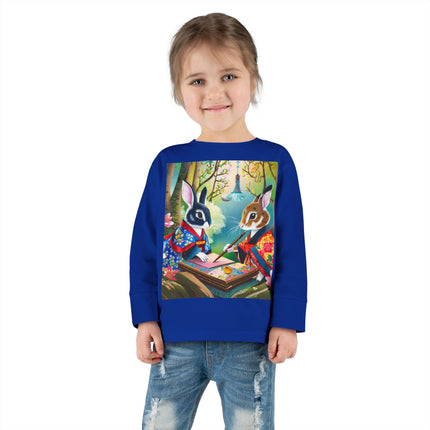 Fairy Animals Writing Wishes Toddler Long Sleeve Tee