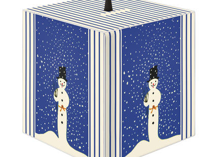 Snowman in Falling Snow Light Cube Lamp