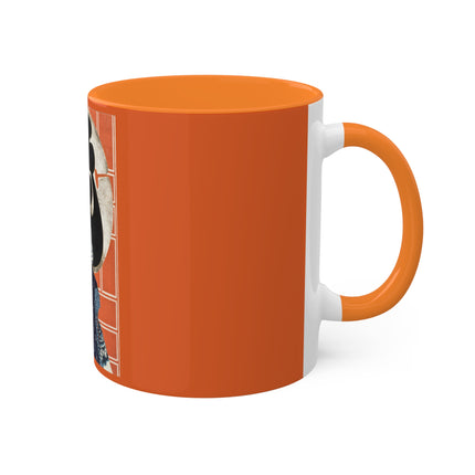 The Actor Bandō Hikosaburō V and the Mo troupe by Tsukioka Yoshitoshi Colorful Mugs, 11oz