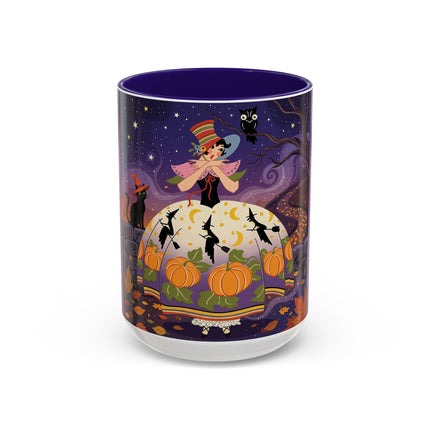 🎃🌙 The Pumpkin Moon Dress Colorful Mug – Whimsical Halloween Fashion