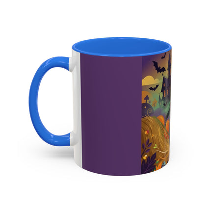 🌙🎃 The Scarecrow Of Haunted Hollow Colorful Mug – Whimsical Halloween Mystery