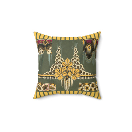 La décoration moderne dans le textile Pl. 2 by Gaston Charlet Spun Polyester Square Pillow