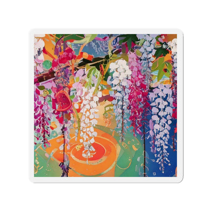 Golden Wisteria Elegance Die-Cut Magnets (5 Sizes)