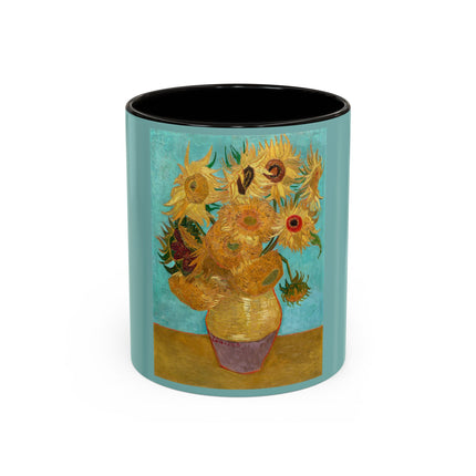 Vase with Twelve Sunflowers by Vincent van Gogh Colorful Mugs (11oz, 15oz)