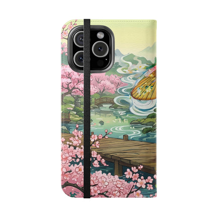 🌸🐱 Kimono Kitties Flip Case – Whimsical Elegance & Storybook Charm