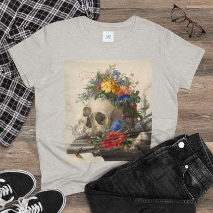Vanitas Still Life by Herman Henstenburgh Women's Midweight Cotton Tee
