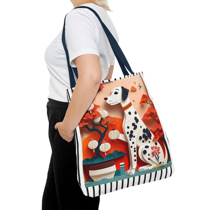 Dalmatian at an Autumn Bonsai Exhibition Tote Bag (AOP)