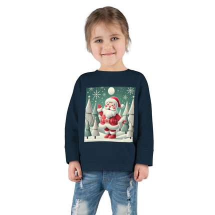 Santa's Joyful Night Toddler Long Sleeve Tee