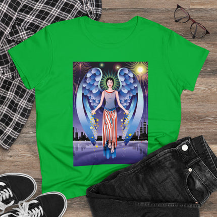 Celestial Symphony Women's Midweight Cotton Tee