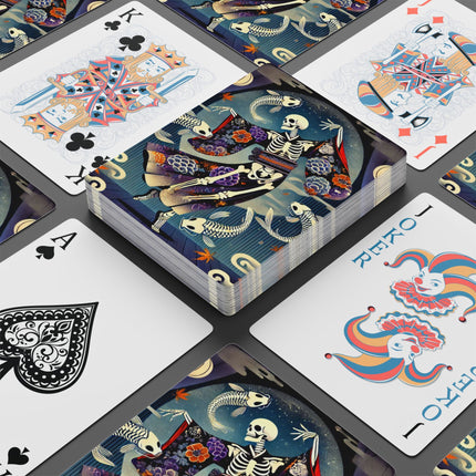 Skeleton Kabuki Performer Playing Cards