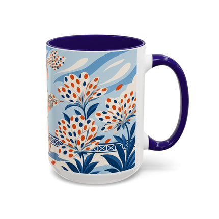 🌼🧡 The Polka Dot Wind Dancer Colorful Mug – Art Deco Fashion Whimsy