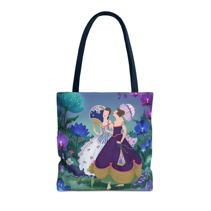 🌸☂️ The Ladies Of The Garden Promenade Tote Bag – Art Deco Floral Elegance