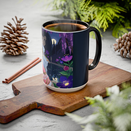 The Moonlit Garden Serenade Colorful Mugs – Art Deco Musical Elegance