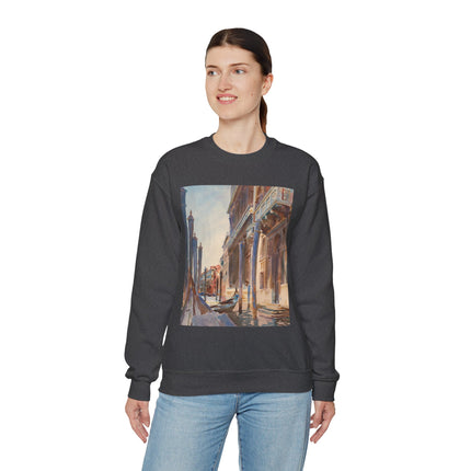 Gondola Moorings on the Grand Canal by John Singer Sargent Heavy Blend™ Crewneck Sweatshirt