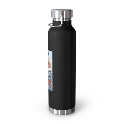 Playful Waves and Fashion Follies Copper Vacuum Insulated Bottle, 22oz