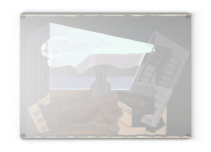 Open Window by Juan Gris Glass Cutting Board