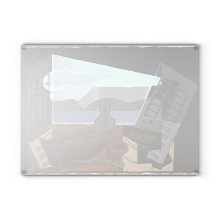 Open Window by Juan Gris Glass Cutting Board