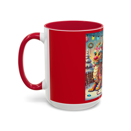 Playful Dragon's Christmas Colorful Mugs (11oz, 15oz)