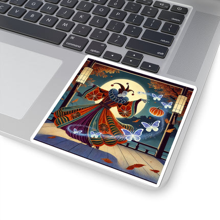 Court Magician with Ghost Butterflies Kiss-Cut Stickers (4 Sizes)