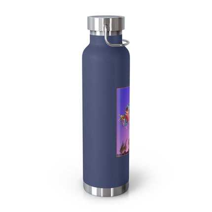 Fairies, Pixies, and Petals in Twilight's Embrace Copper Vacuum Insulated Bottle, 22 oz