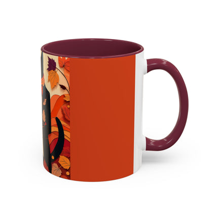 Siamese Cat at an Autumn Harvest Fair Colorful Mugs (11oz, 15oz)